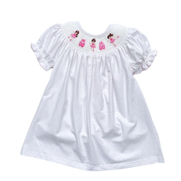 Pre-Order Custom Name Smocked Ballerina Dress main image 0